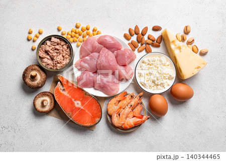 High protein source food, low carb diet ingredients 140344465