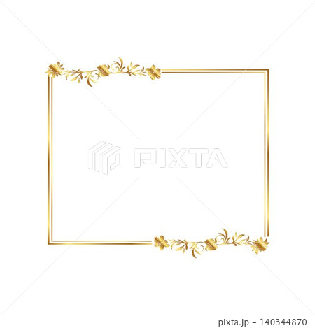 Golden Floral Frame Border free vector illustration Golden Floral Frame Border free vector illustration 140344870