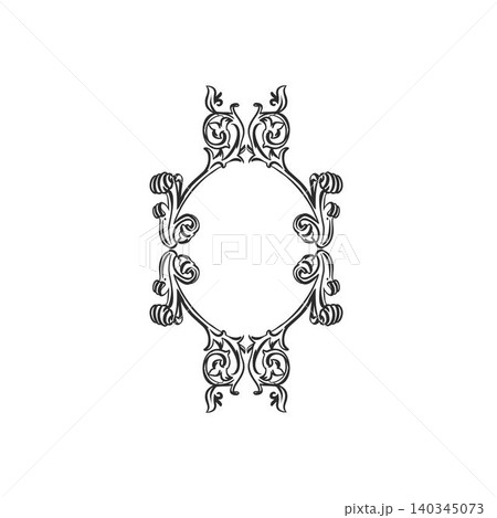 Hand drawn vector abstract outline,graphic,line vintage celebration ornament art nouveau frame in drawing elegant style.Elegant decoration vintage outline design isolated. Floral ornament border Hand drawn vector abstract outline,graphic,line vintage celebration ornament art nouveau frame in drawing elegant style.Elegant decoration vintage outline design isolated. Floral ornament border 140345073