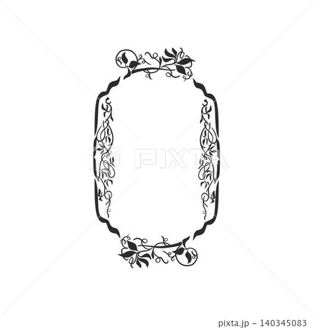 Hand drawn vector abstract outline,graphic,line vintage celebration ornament art nouveau frame in drawing elegant style.Elegant decoration vintage outline design isolated. Floral ornament border Hand drawn vector abstract outline,graphic,line vintage celebration ornament art nouveau frame in drawing elegant style.Elegant decoration vintage outline design isolated. Floral ornament border 140345083