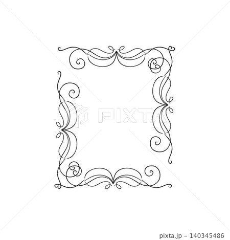 Hand drawn vector abstract outline,graphic,line vintage celebration ornament art nouveau frame in drawing elegant style.Elegant decoration vintage outline design isolated. Floral ornament border Hand drawn vector abstract outline,graphic,line vintage celebration ornament art nouveau frame in drawing elegant style.Elegant decoration vintage outline design isolated. Floral ornament border 140345486