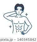 理想的な身体を手に入れた男性のイラスト 理想的な身体を手に入れた男性のイラスト 140345842