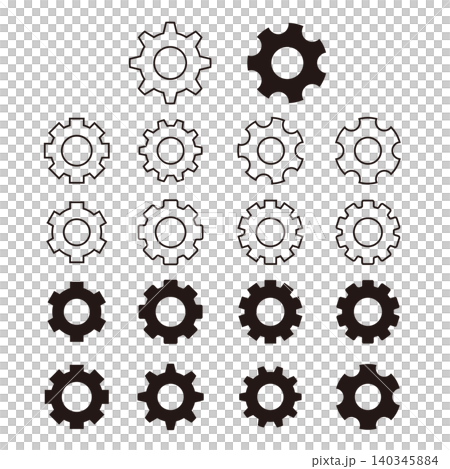 Gear icon set Gear icon set 140345884