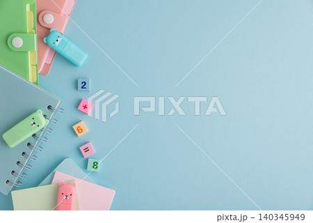 Creative stationery for school and office work Creative stationery for school and office work 140345949