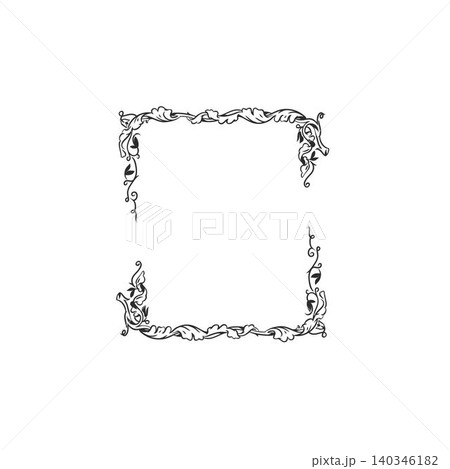 Hand drawn vector abstract outline,graphic,line vintage celebration ornament art nouveau frame in drawing elegant style.Elegant decoration vintage outline design isolated. Floral ornament border Hand drawn vector abstract outline,graphic,line vintage celebration ornament art nouveau frame in drawing elegant style.Elegant decoration vintage outline design isolated. Floral ornament border 140346182