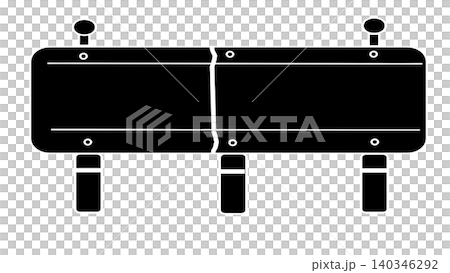 Silhouette illustration of a road guardrail Silhouette illustration of a road guardrail 140346292