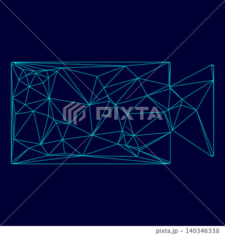 Video camera low poly triangulation triangulated polygonal elect Video camera low poly triangulation triangulated polygonal elect 140346338