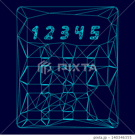 Calculator low poly triangulation triangulated polygonal electri Calculator low poly triangulation triangulated polygonal electri 140346355