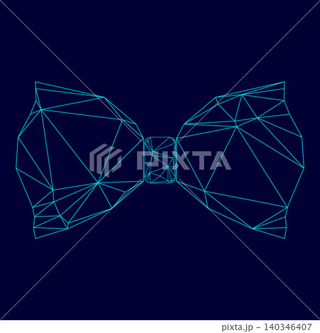 Bow butterfly low poly triangulation triangulated polygonal elec Bow butterfly low poly triangulation triangulated polygonal elec 140346407