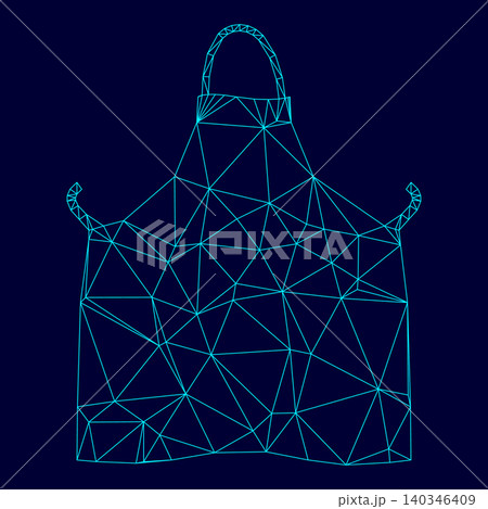 Kitchen apron low poly triangulation triangulated polygonal elec Kitchen apron low poly triangulation triangulated polygonal elec 140346409