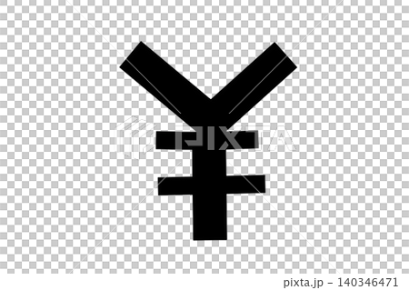 Symbol of the Japanese yen 140346471