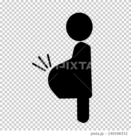 Pregnant woman silhouette icon Pregnant woman silhouette icon 140346552