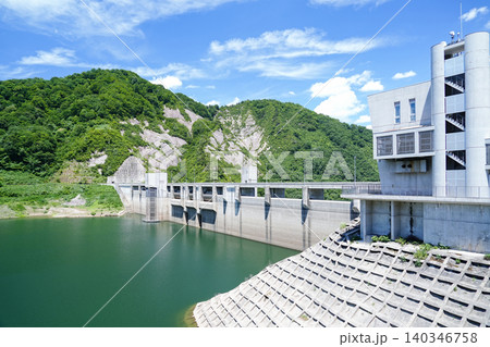 山形県_小国町_横川ダム_白い森おぐに湖 山形県_小国町_横川ダム_白い森おぐに湖 140346758
