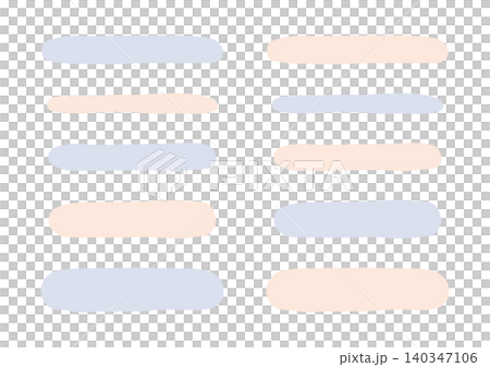 A set of loosely drawn, horizontally elongated oval shapes (blue and orange). A set of loosely drawn, horizontally elongated oval shapes (blue and orange). 140347106