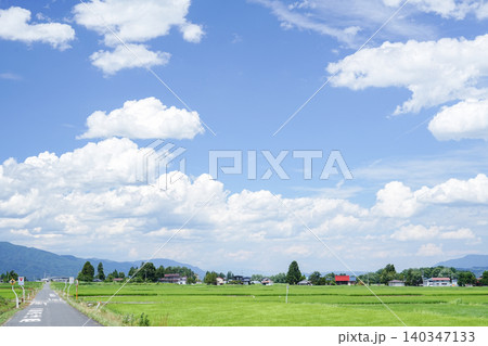 山形県_長井市_田園風景 山形県_長井市_田園風景 140347133