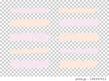 A set of jagged, horizontally elongated, hand-drawn shapes (pink and orange) A set of jagged, horizontally elongated, hand-drawn shapes (pink and orange) 140347413