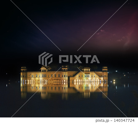 Jal Mahal at Night Under Purple Sky Jal Mahal at Night Under Purple Sky 140347724