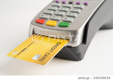 Payment POS terminal for finance and shopping business and technology. Payment POS terminal for finance and shopping business and technology. 140348039