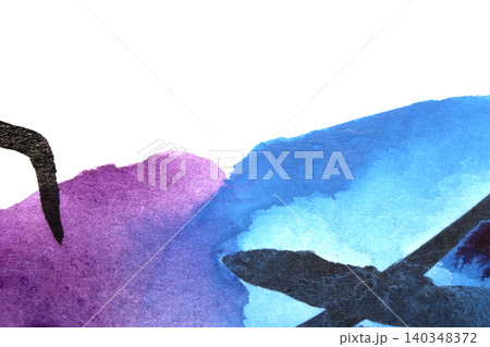 Abstract vibrant paint on a white background as a border artistive creative splash 140348372