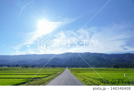 山形県_白鷹町_田園風景 山形県_白鷹町_田園風景 140348408