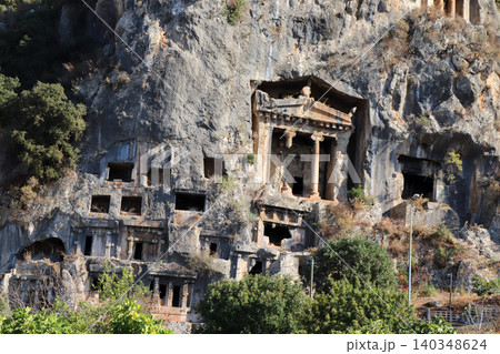 Lycian tombs. Turkey Fethiye. King tombs. Lycian tombs. Turkey Fethiye. King tombs. 140348624