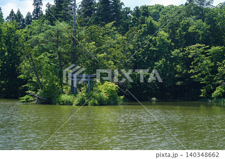 山形県_朝日町_大沼の浮島_大沼浮嶋稲荷神社 山形県_朝日町_大沼の浮島_大沼浮嶋稲荷神社 140348662