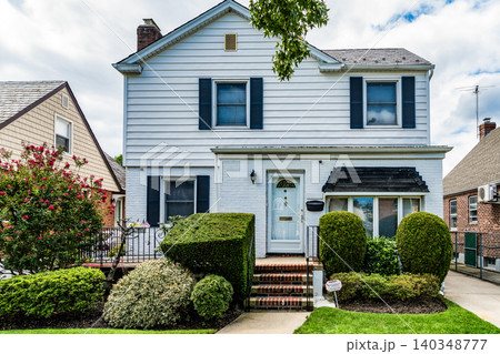 Private house in suburban area. Suburban house architecture. Suburb exterior with housing property. Suburban neighborhood. Private family home property. House exterior architecture. Suburban home Private house in suburban area. Suburban house architecture. Suburb exterior with housing property. Suburban neighborhood. Private family home property. House exterior architecture. Suburban home 140348777