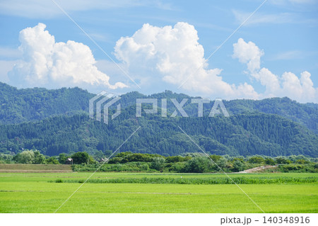 山形県_白鷹町_田園風景 山形県_白鷹町_田園風景 140348916
