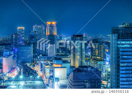 大阪の夜景風景写真 大都会のクールでキラキラしたイメージ 【日本、大阪夜景】 大阪の夜景風景写真 大都会のクールでキラキラしたイメージ 【日本、大阪夜景】 140350118