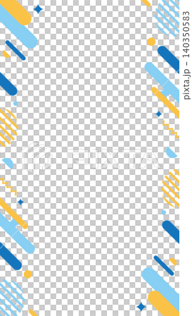 Refreshing geometric pattern frame, blue and yellow pop background material, business/IT background, vertical 2 Refreshing geometric pattern frame, blue and yellow pop background material, business/IT background, vertical 2 140350583