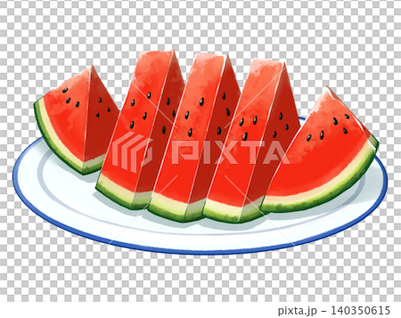Illustration of cut watermelon Illustration of cut watermelon 140350615