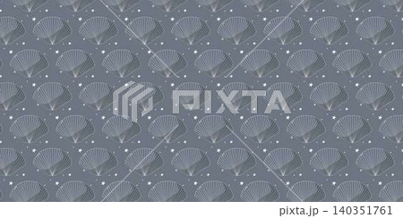 Seamless sea shell pattern vector background with various shell patterns. Seamless sea shell pattern vector background with various shell patterns. 140351761