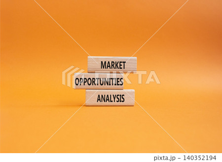 Market Opportunities Analysis symbol. Concept word Market Opportunities Analysis on wooden blocks. Beautiful orange background. Business and Market Opportunities Analysis. Copy space Market Opportunities Analysis symbol. Concept word Market Opportunities Analysis on wooden blocks. Beautiful orange background. Business and Market Opportunities Analysis. Copy space 140352194