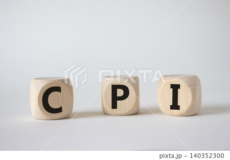 CPI - Consumer Price Index symbol. Concept word CPI on wooden cubes. Beautiful white background. Business and CPI concept. Copy space. CPI - Consumer Price Index symbol. Concept word CPI on wooden cubes. Beautiful white background. Business and CPI concept. Copy space. 140352300