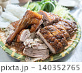 Vietnamese roasted meat with rice noodles 140352765
