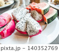 Sliced dragon fruit 140352769