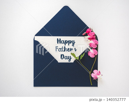 Happy Father's Day. Greeting card with a congratulatory message 140352777