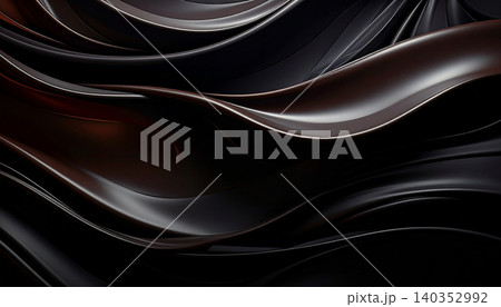 Abstract smooth dark chocolate liquid waves flowing background Abstract smooth dark chocolate liquid waves flowing background 140352992