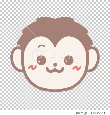 Cute monkey face illustration Cute monkey face illustration 140353312