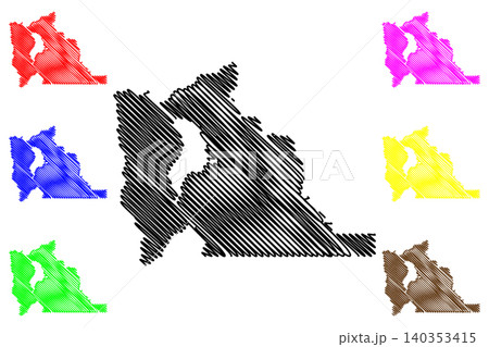 Utah County, State of Utah (U.S. county, United States of America, USA, U.S., US) map vector illustration, scribble sketch map 140353415