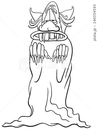 monster or vampire fantasy character cartoon illustration coloring page monster or vampire fantasy character cartoon illustration coloring page 140354593