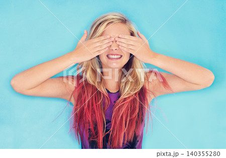 Smile, woman or hide face in studio for surprise or excited for secret announcement by blue background. Female, student and peek a boo for scholarship or competition and education in review or mockup Smile, woman or hide face in studio for surprise or excited for secret announcement by blue background. Female, student and peek a boo for scholarship or competition and education in review or mockup 140355280