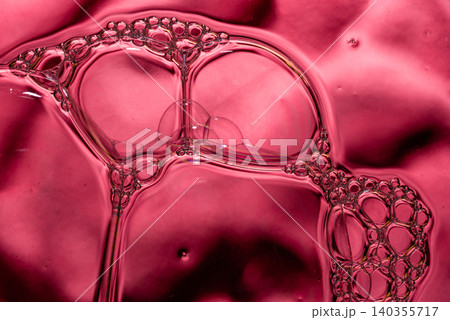 Close up view of bright pink bubble structures and lines Close up view of bright pink bubble structures and lines 140355717