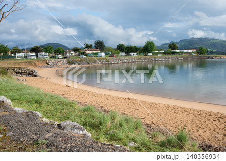 Ensenada beach, beautiful beach near Rodiles, Villaviciosa, Asturias 140356934