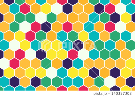 geometric hexagonal vector pattern 140357308