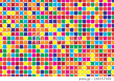 multicolored square grid pattern background 140357309