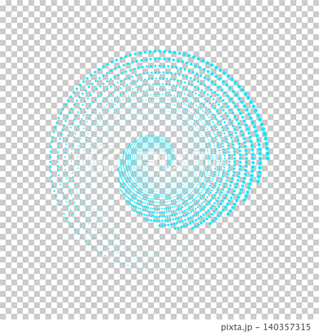 dot spiral vortex on black background 140357315