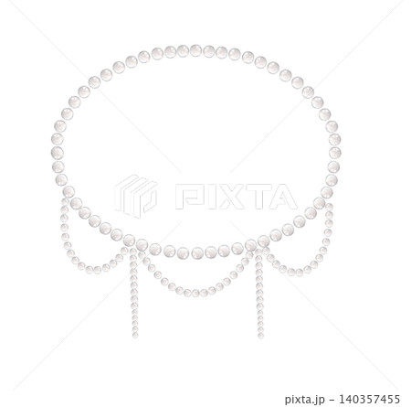 Oval pearl frame with draped bead strands. Watercolor hand painted decorative element suitable for invitations, greeting cards, stationery, wedding designs, scrapbook pages and creative projects. Oval pearl frame with draped bead strands. Watercolor hand painted decorative element suitable for invitations, greeting cards, stationery, wedding designs, scrapbook pages and creative projects. 140357455