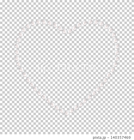 Heart shaped pearl frame formed from watercolor bead elements. Hand painted composition for invitations, greeting cards, stationery, wedding projects, scrapbook pages and wall art. 140357469