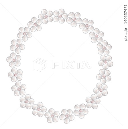 Oval frame formed from watercolor pearl beads. Hand painted decorative composition for invitations, greeting cards, stationery, scrapbook pages, wedding designs and wall art. Oval frame formed from watercolor pearl beads. Hand painted decorative composition for invitations, greeting cards, stationery, scrapbook pages, wedding designs and wall art. 140357471